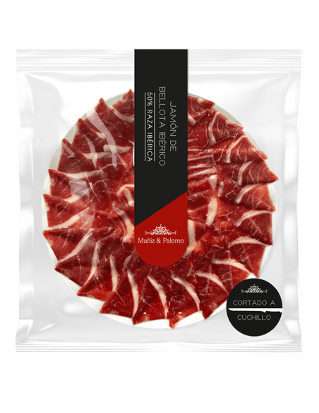 Jamón Ibérico de Bellota | Cortado a Cuchillo | 50% Raza Ibérica Comprar Loncheados Ibéricos Online