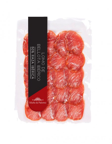 Lomo Ibérico de Bellota Loncheado (Sobre 100g.) | 50% Raza Ibérica Comprar Loncheados Ibéricos Online